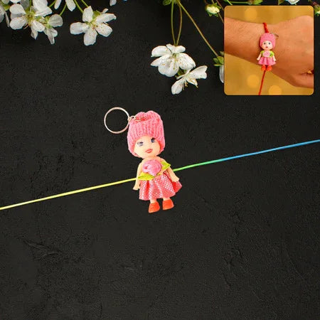 Multifunction Doll Rakhi For Kids Cute Soft Toy Rakhi With Keychain Use Decorative Fancy Rakhi Cum Keyring For Boys Girls - Zidbik