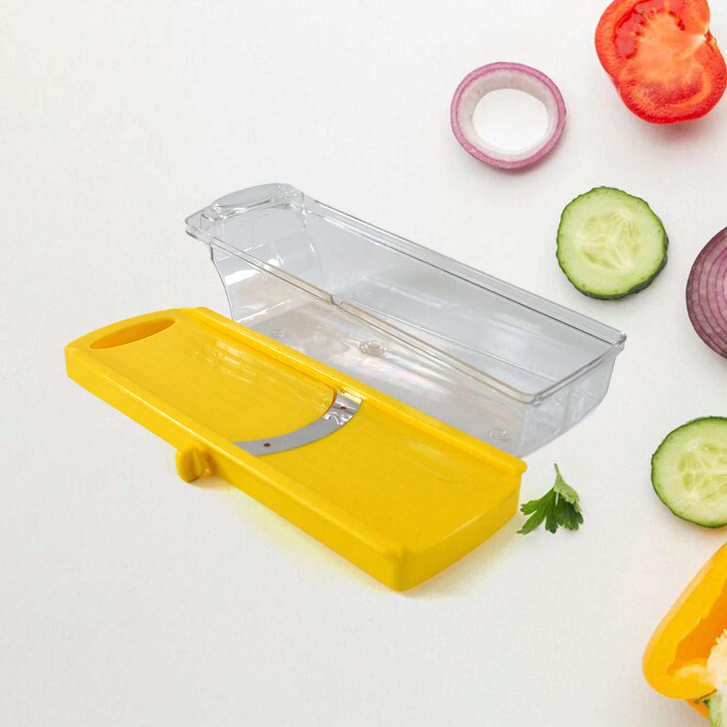 Big Multipurpose Vegetable And Fruit Slicer (Yellow  1 Pc) - Zidbik