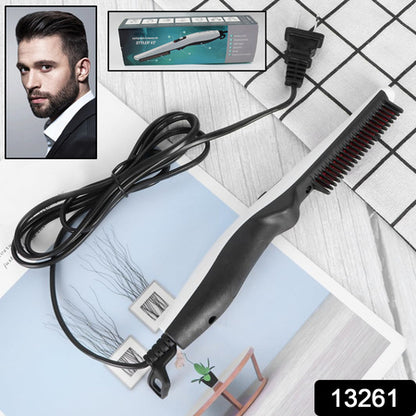 Electric Hair Straightening Comb Portable Straight Beard Comb (1 Pc) - Zidbik