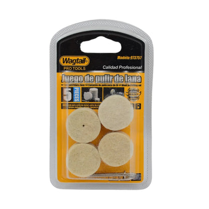 Rotary Tool Accessory Wool Felt Polishing Pad Felt (5 Pcs Set) - Zidbik