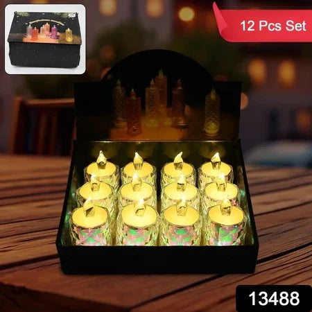 Festive Lighting For Any Occasion 12 Pack Led Tealight Candles - Zidbik