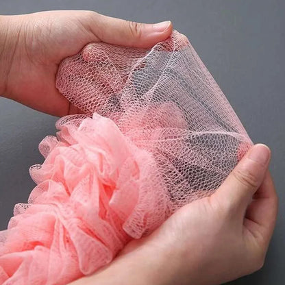6702 Loofah Back Scrubber For Shower Long Handle Bath Sponge Shower Brush Soft Nylon Mesh Back Cleaner Washer Body Bath Brush For Women And Men Bathroom Shower Accessories - Zidbik