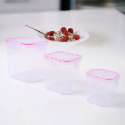 Kitchen Storage Container Set Of 3 Pcs (250 500 1000 Ml) - Zidbik