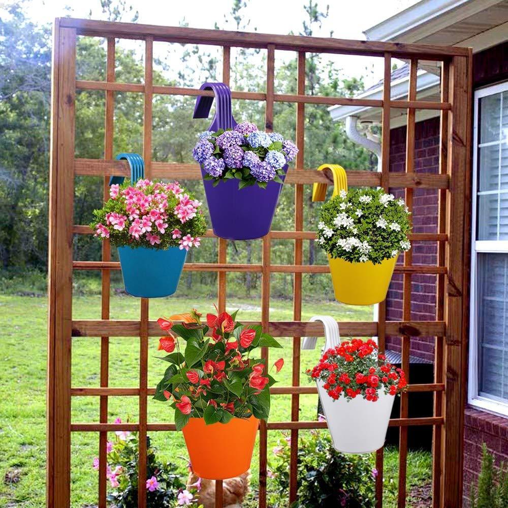 3850 Plastic Hanging Planter Pot Multicolour - Zidbik