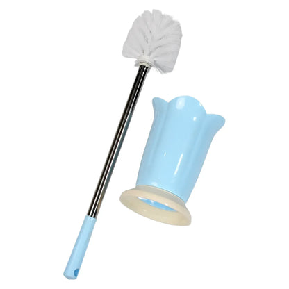 4673 Premium Toilet Plastic Brush With Holder Stand Western And Indian Toilet Bathroom Cleaning - Zidbik