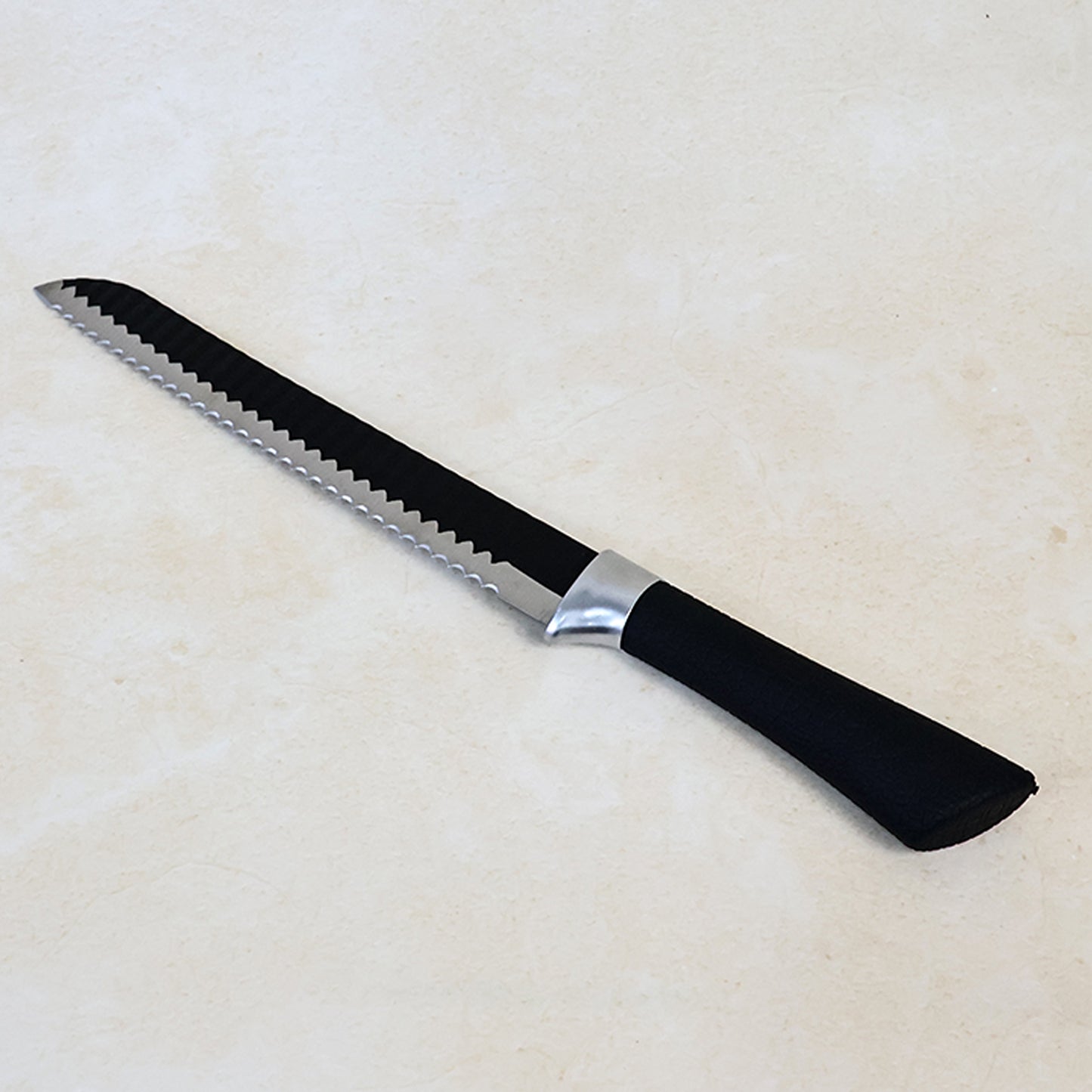 Premium 32 Cm Serrated Bread Knife With Ergonomic Handle - Zidbik