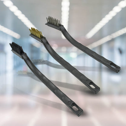 244 -3pcs Mini Wire Brush Set (Steelnylonbrass Brush) - Zidbik
