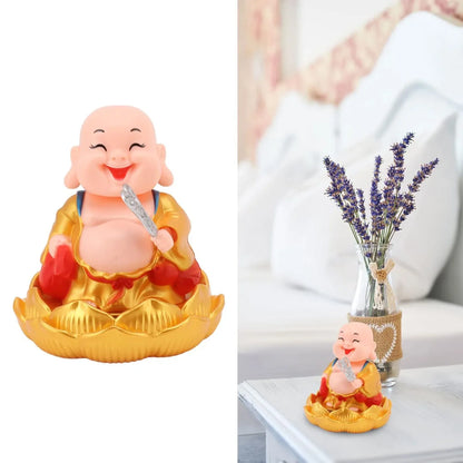 Solar Power Moving Buddha Car Ornament (1 Pc) - Zidbik