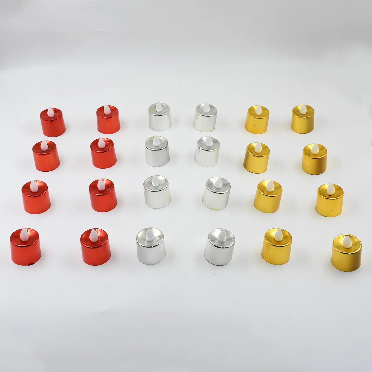 Electrical Candles Diya Led Tea Light Plastic Candle Light Candle Candle (24 Pc Set) - Zidbik