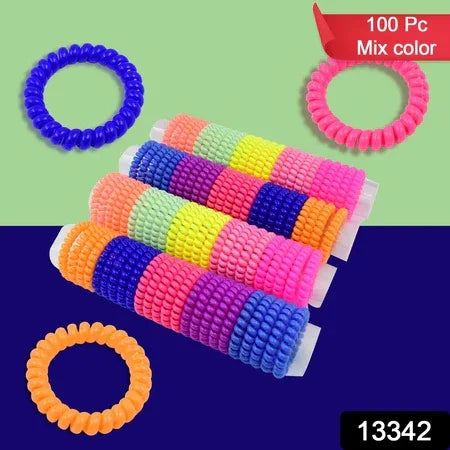 Telephone Wire Hair Bands Pack Of 100 Pcs - Zidbik