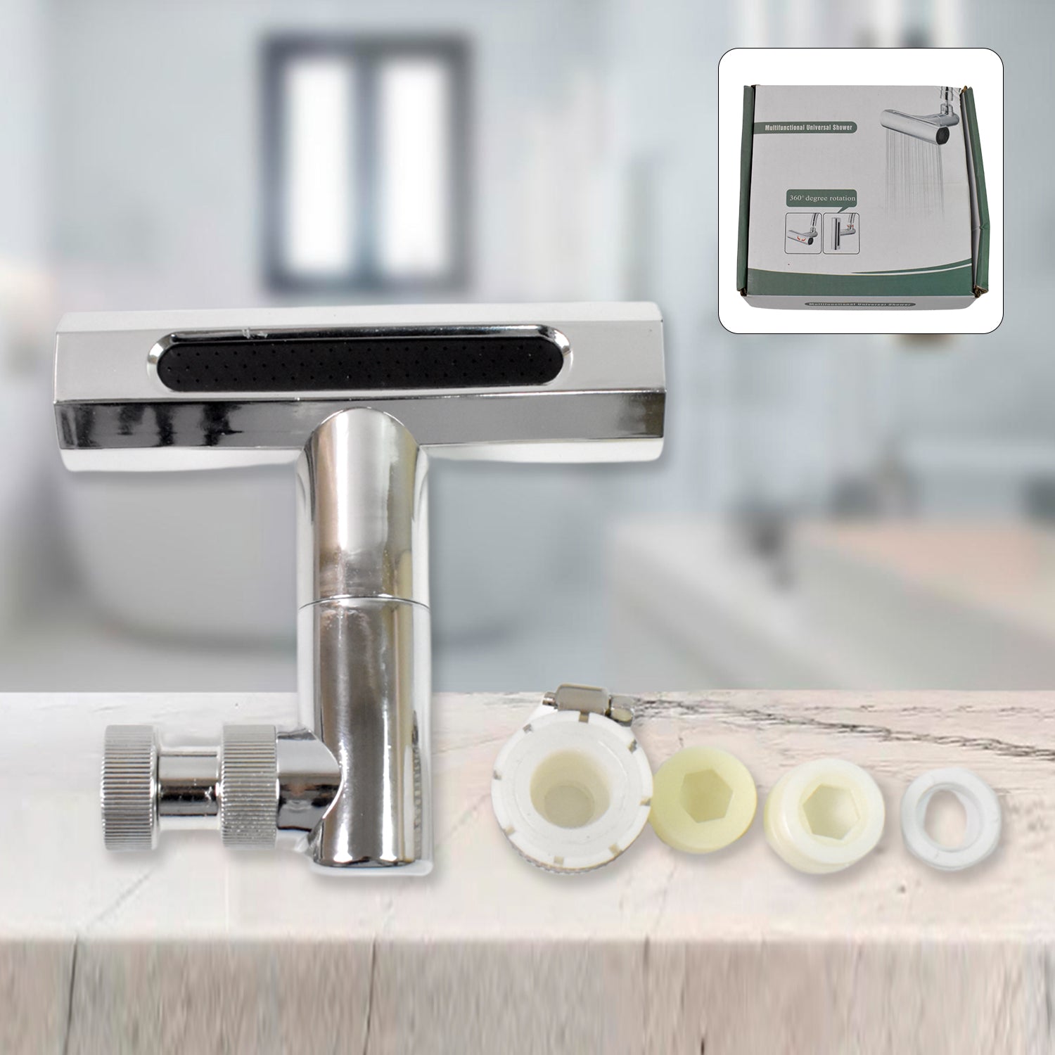 Plastic Multifunctional Universal Shower Head - Adjustable High Pressure  Water Saving (1 Pc) - Zidbik