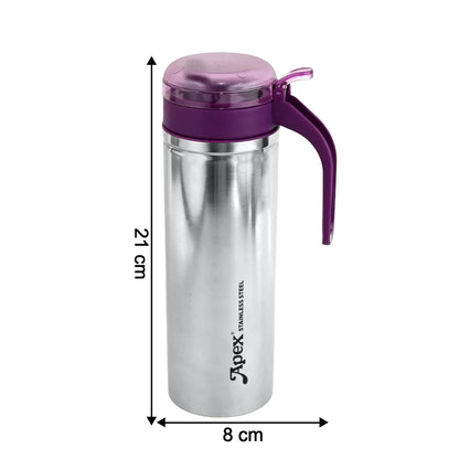 Apex 750ml Approx. Stainless Steel Oil Pourer (1 Pc) - Zidbik