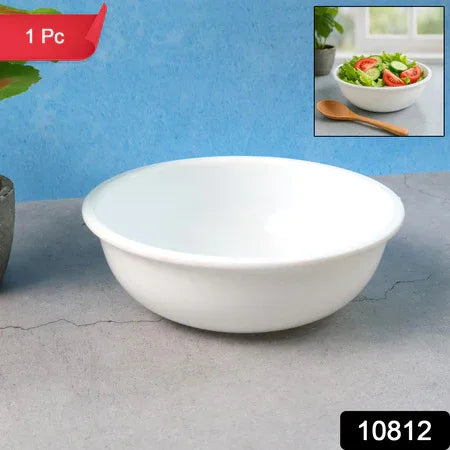 Plastic 6 Inch White Round Deep Serving Bowl (1 Pc) - Zidbik
