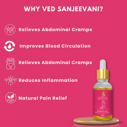 Ved Sanjeevani Nabhi Oil For Menstrual Pain Relief (30ml  1 Pc) - Zidbik