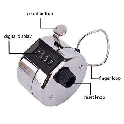 1550 4 Digits Hand Held Tally Counter Numbers Clicker - Zidbik