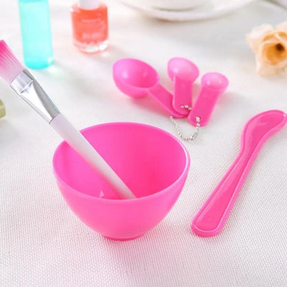 1262 Facial Mask Bowl Set For Girls Use ( 6 Pcs Set ) - Zidbik