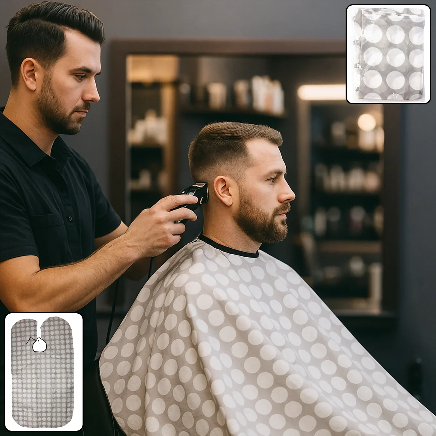 Professional Hair Cutting Cape (1 Pc) - Zidbik