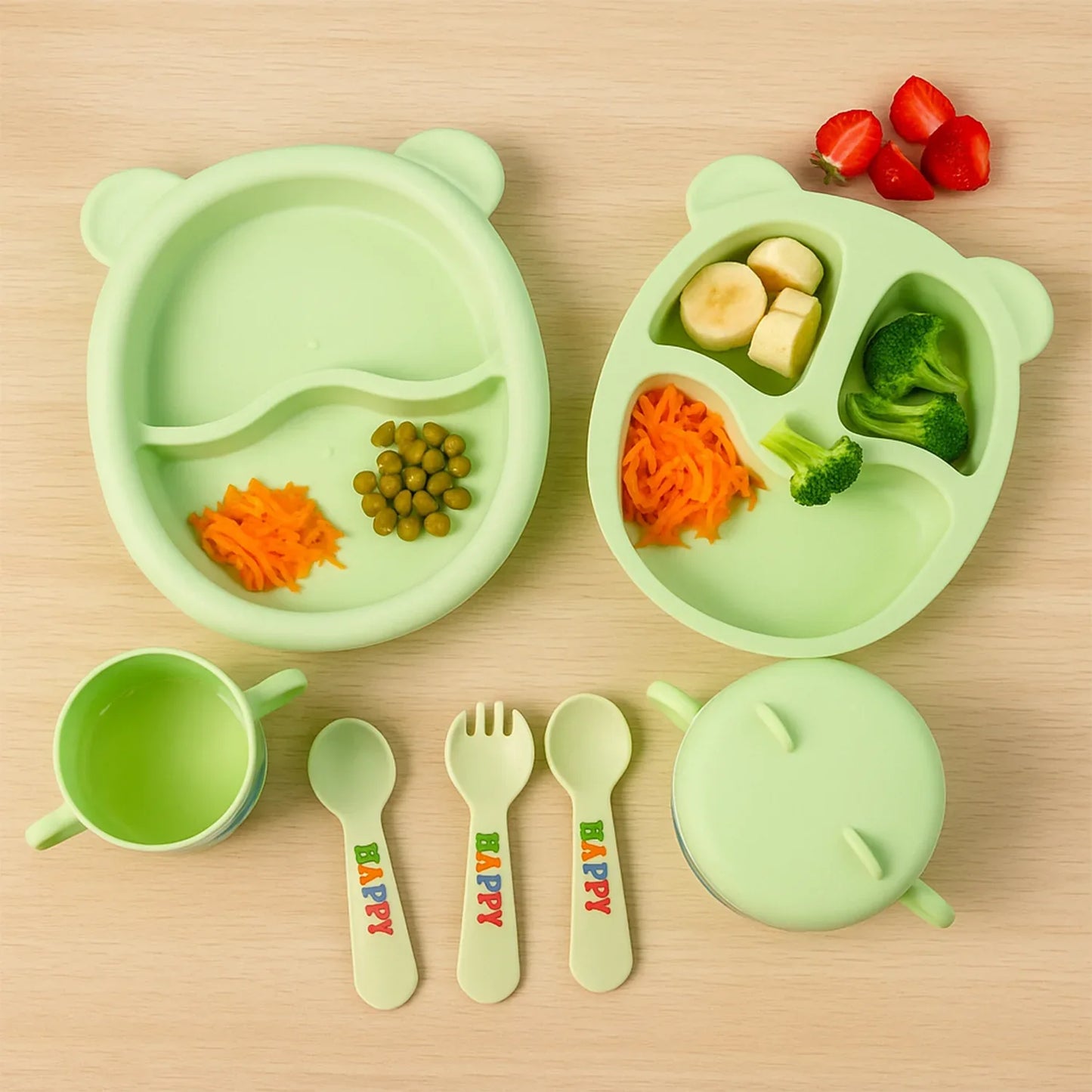 Kids Feeding Dinner (8 Pc Set) - Zidbik