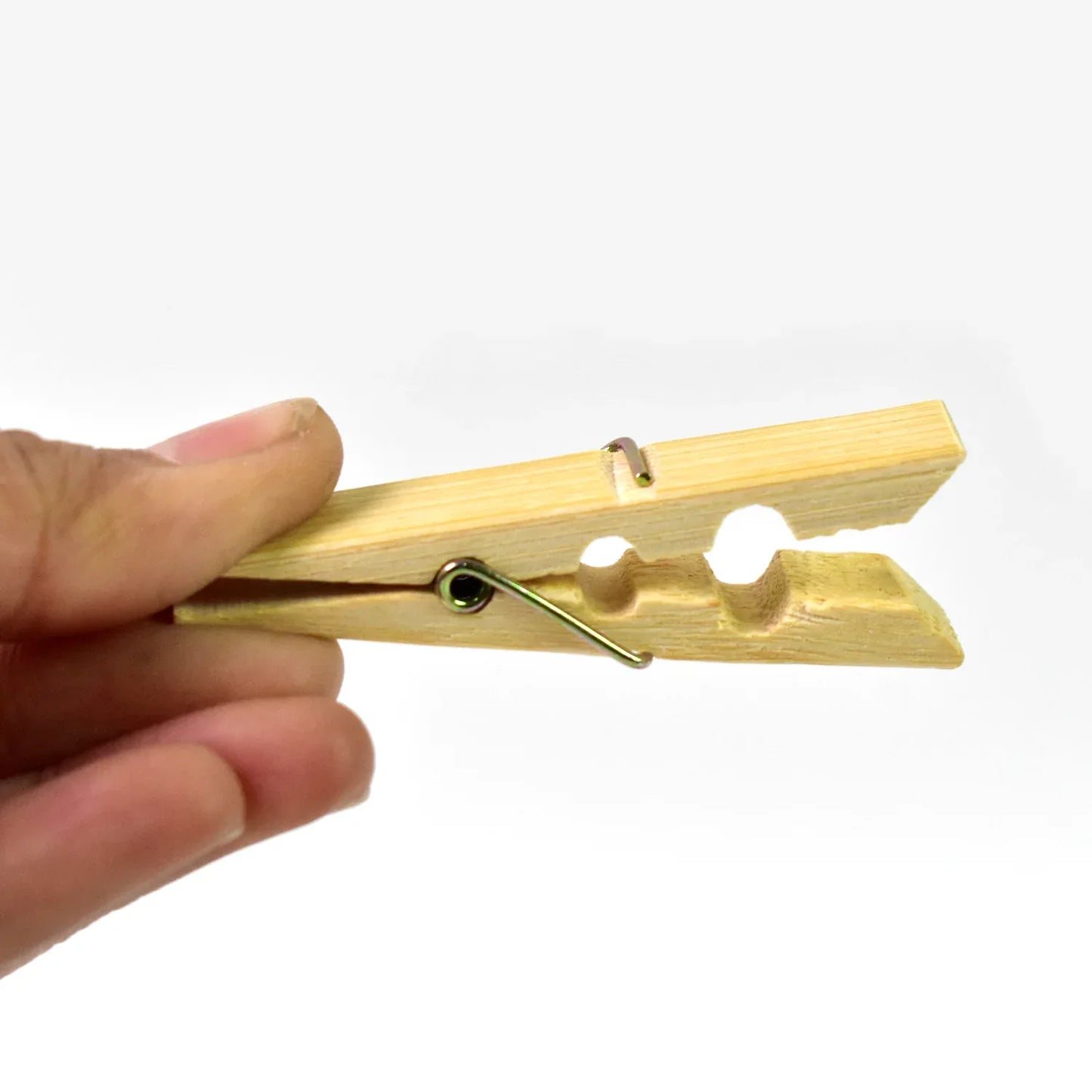 Heavy Duty Bamboo Wooden Cloth Clips Pegs (20 Pcs Set) - Zidbik