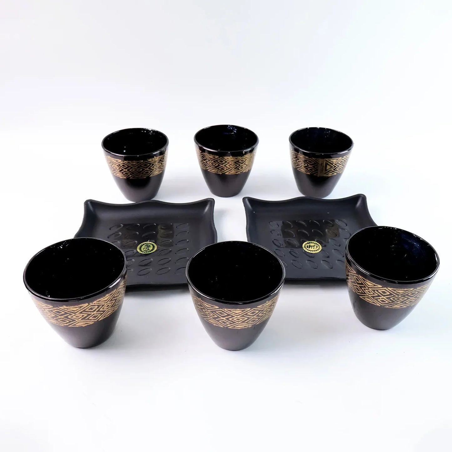 2 Bowl 6 Glass Snake Set ( 8 Pc Set ) - Zidbik