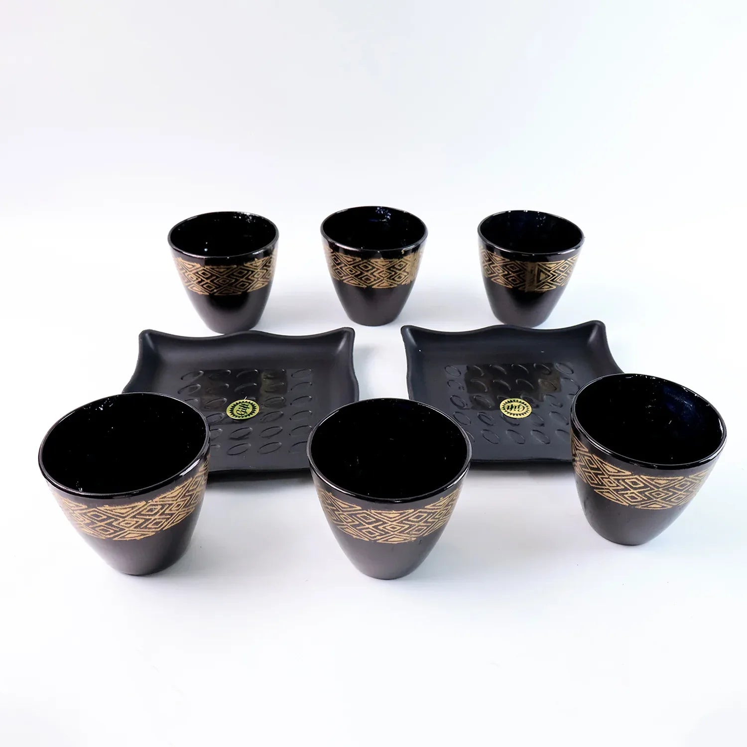 2 Bowl 6 Glass Snake Set ( 8 Pc Set ) - Zidbik
