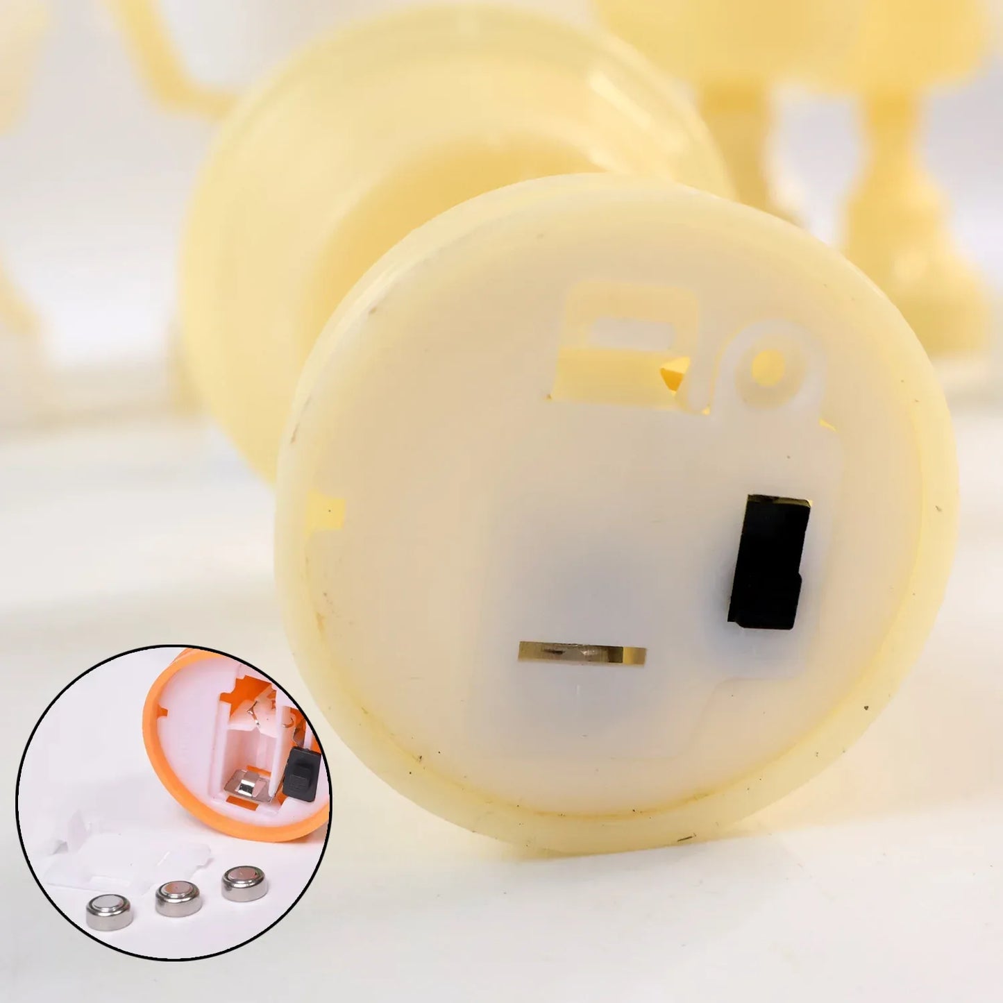 Set Of 12 White Water Sensor Led Diyas - Zidbik