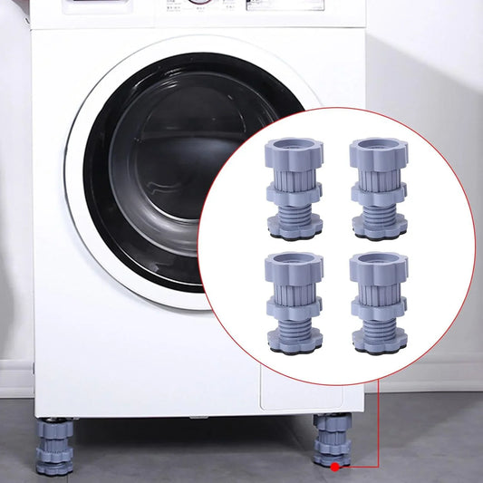 Washing Machine Support Anti Vibration Washing Machine Support Adjustable Washer Anti Vibrasion Pads Washer Dryer Pedestalswashing Machine Accessory Anti- Skid Pad Pvc Lifting Pad Non-slip ( 4 Pc Set 1pc ) - Zidbik