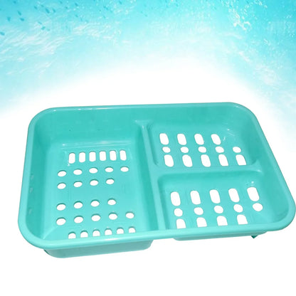 1130 3 In 1 Soap Keeping Plastic Case For Bathroom Use - Zidbik