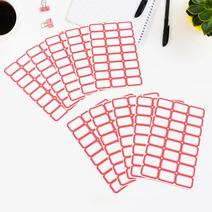 Multipurpose Blank Label Sticker Sheets Pack Of Sheets (10 Sheet Set) - Zidbik