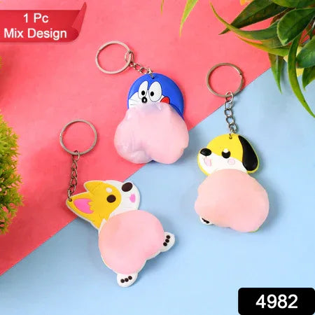 Cartoon Animal Keychain (1 Pc Mix Design) - Zidbik