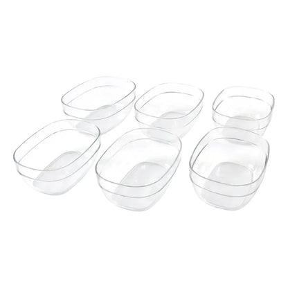 Multipurpose Transparent Serving Storage Bowls Set (6 Pc Set) - Zidbik