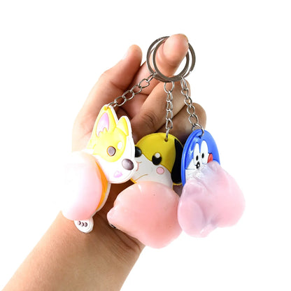 Cartoon Animal Keychain (1 Pc Mix Design) - Zidbik