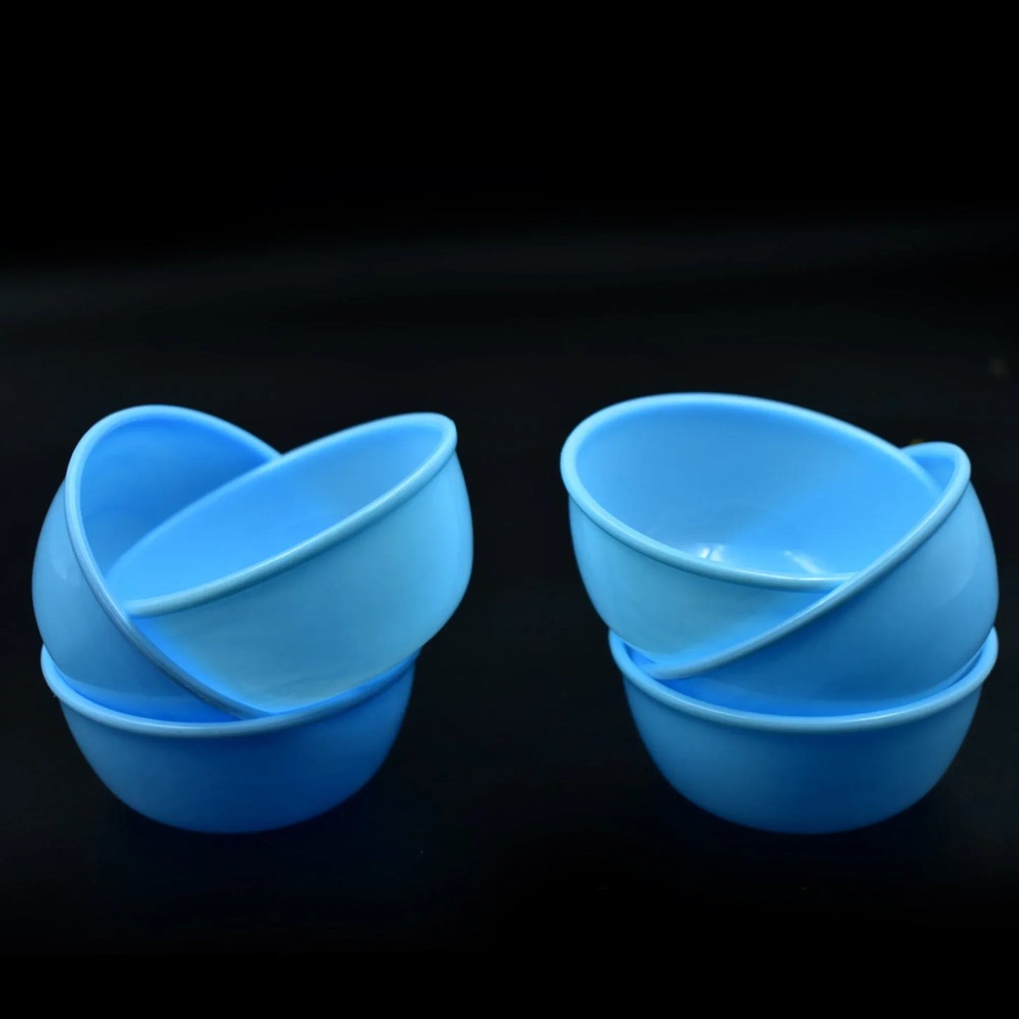 2425 Small Plastic Bowl Set Microwave Safe Unbreakable Set Of 6 - Zidbik