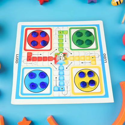 17669 13 In 1 Family Board Game Chess Snakes Ladders Ludo Tic-tac-toe Checkers Travel Bingo Football Space Venture Steeplechase Set For Kids - Zidbik