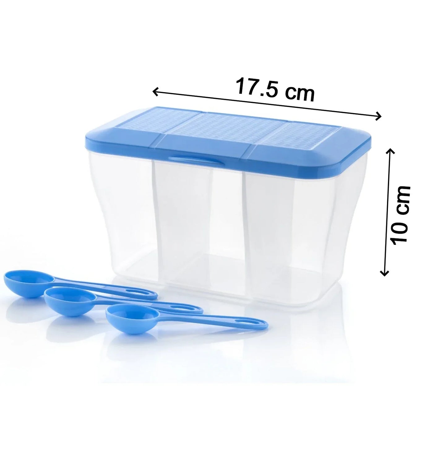 2625 Plastic Square Storage Organiser Container (750ml Capacity) - Zidbik