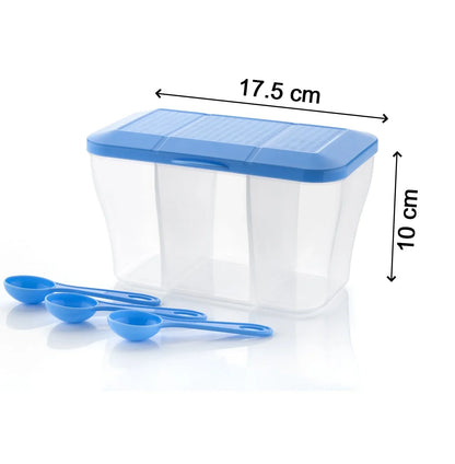 2625 Plastic Square Storage Organiser Container (750ml Capacity) - Zidbik