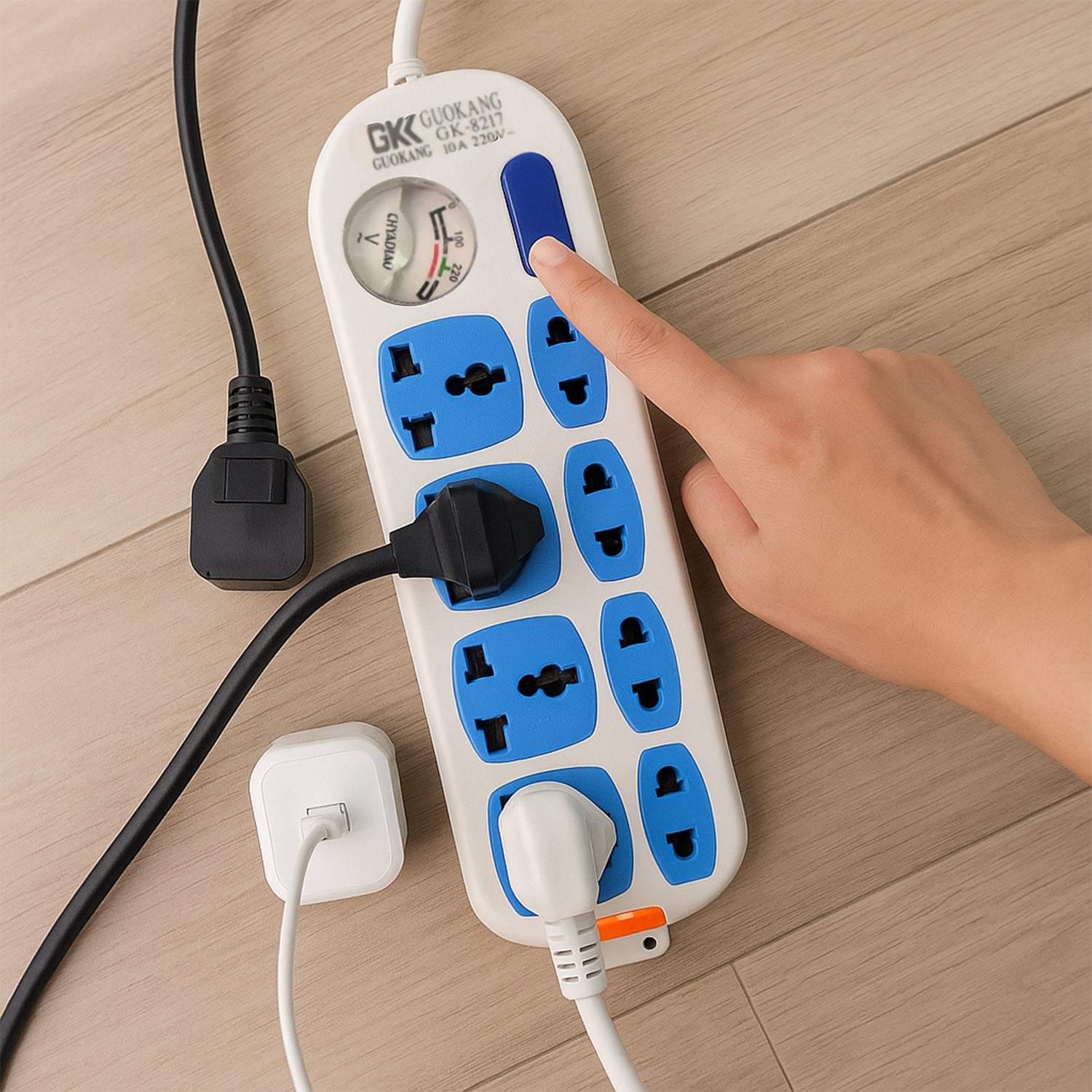 8 Socket Heavy Duty Power Extension Board (10 Mtr.  1 Pc) - Zidbik