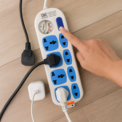 8 Socket Heavy Duty Power Extension Board (10 Mtr.  1 Pc) - Zidbik