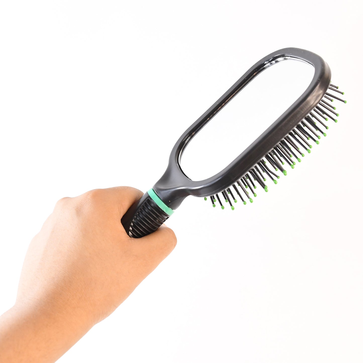 2-in-1 Hair Comb Brush With Mirror - Zidbik