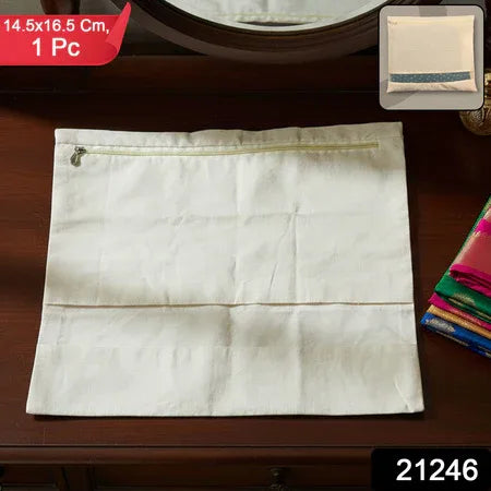 Zip Closure Saree Storage Bag (14.516.5 Cm 1 Pc) - Zidbik