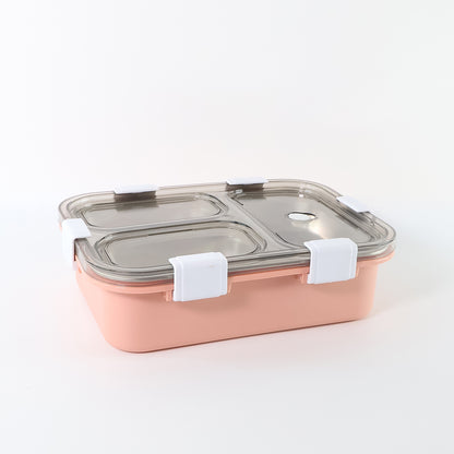 3-compartment Lunch Box - (1 Pc) - Zidbik