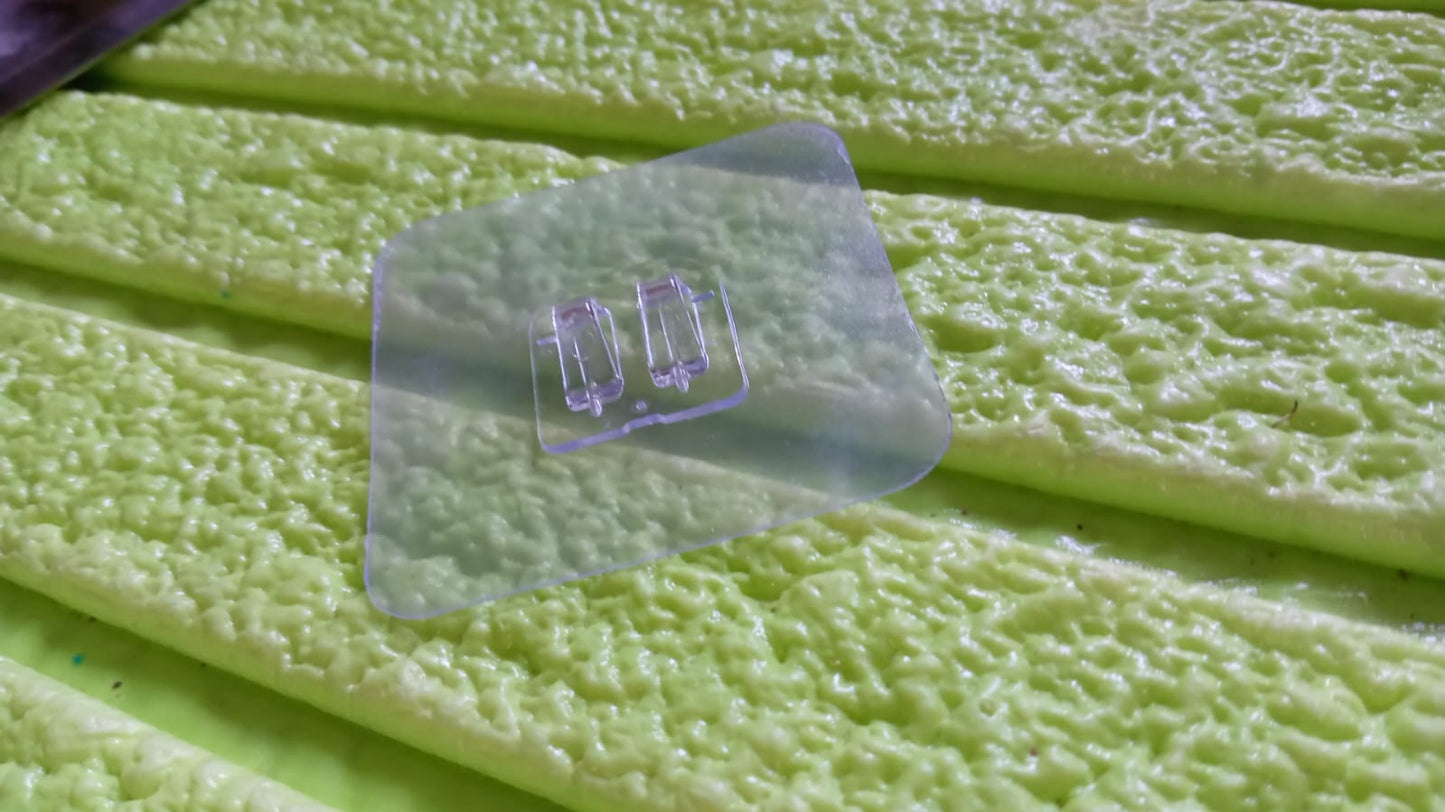 7430 Household Self Adhesive Wall Hooks Punch-free Wall-mounted Hook Seamless Transparent No Nails Drill Waterproof Hooks For Bathroom Kitchen Home (1 Pc) - Zidbik