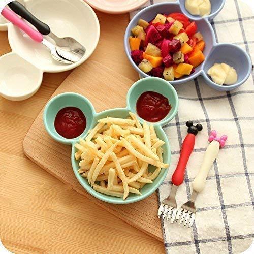 0843 Mickey Shaped Kidssnack Serving Sectioned Plate - Zidbik