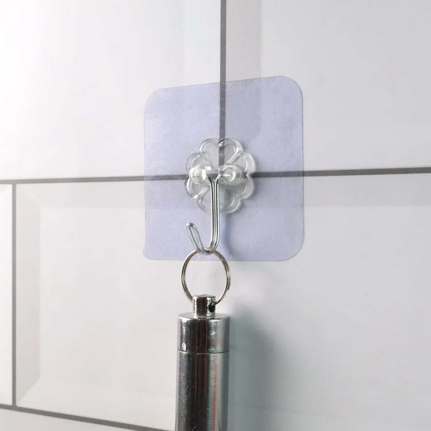 Heavy Duty Flower Adhesive Wall Hooks - (10 Pc Set) - Zidbik