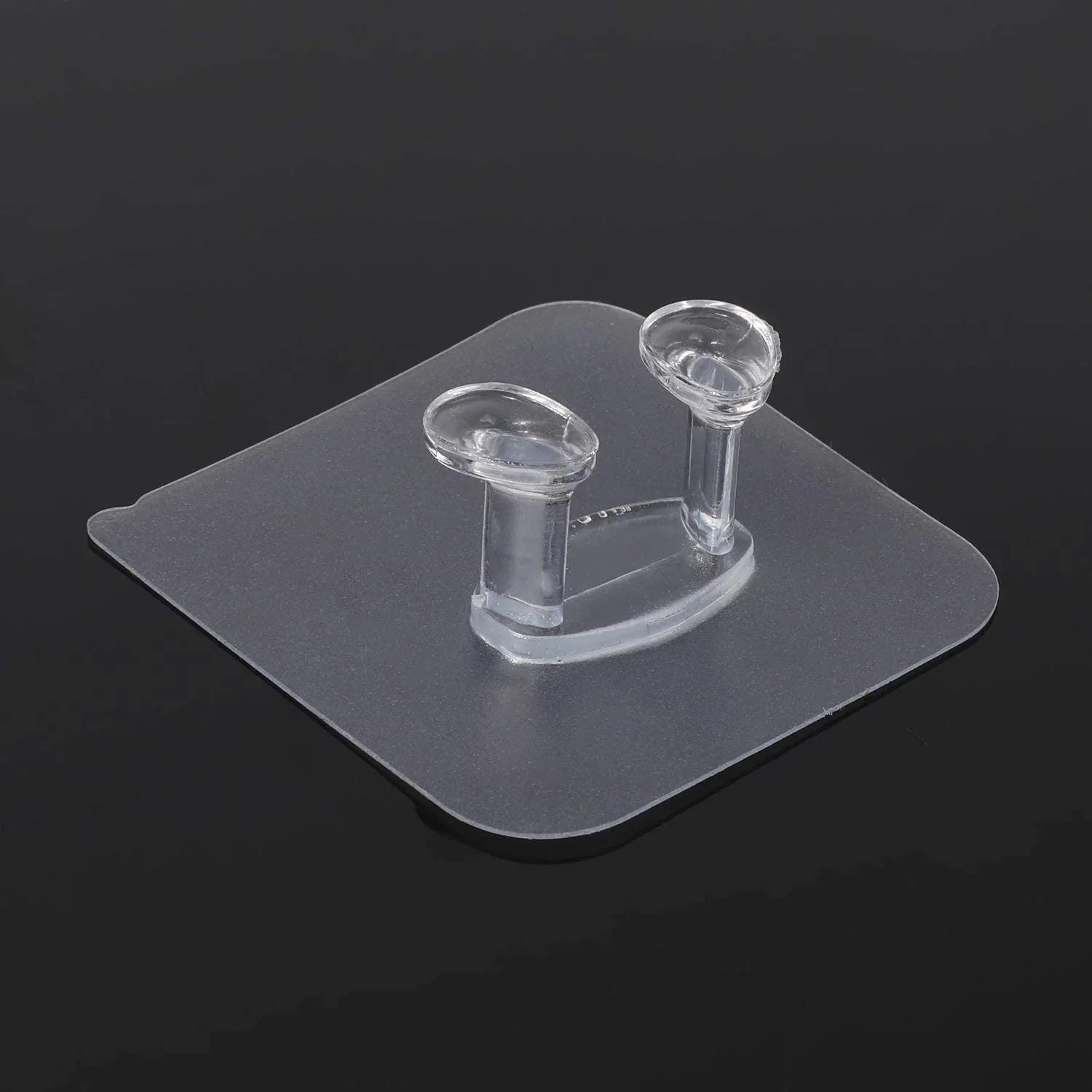 17777 Transparent Self Adhesive Hook Seamless Drill Free Removable Wall Mounted Hanger As Toothbrush Holder Power Plug Socket Holder Waterproof And Oil Proof (1 Pc) - Zidbik