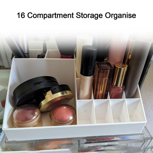 Makeup Organiser Cosmetic Makeup Lipstick Storage Box With Drawer Plastic Case Holder Skin Care Products (1 Pc) - Zidbik