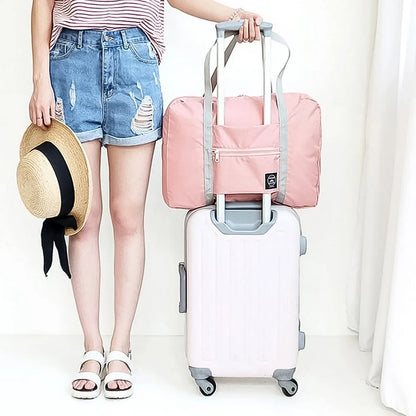 Large Capacity Luggage Bag Foldable Waterproof Travel Bag (1 Pc Mix Color) - Zidbik