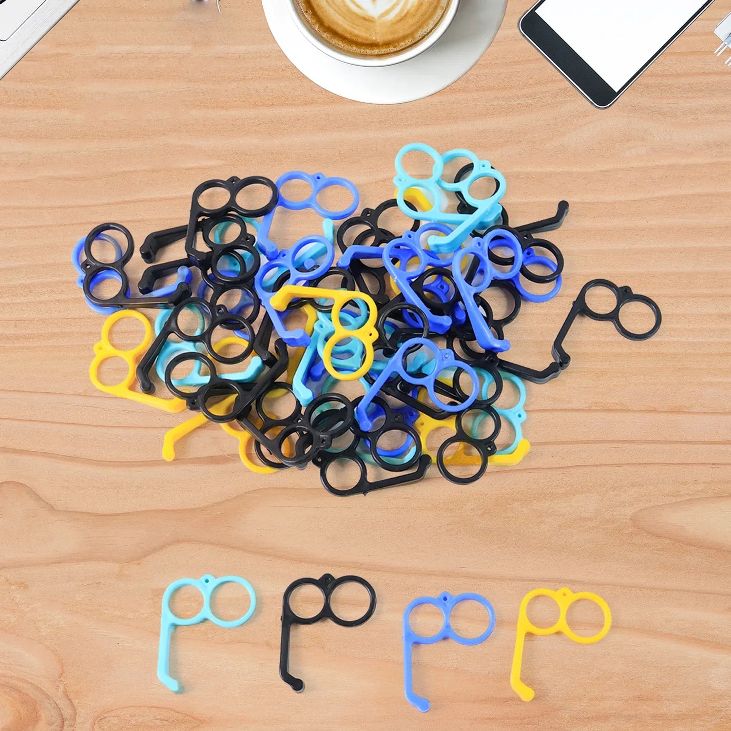 Plastic Hand Mobile Stand (Mix Color 50 Pc) - Zidbik