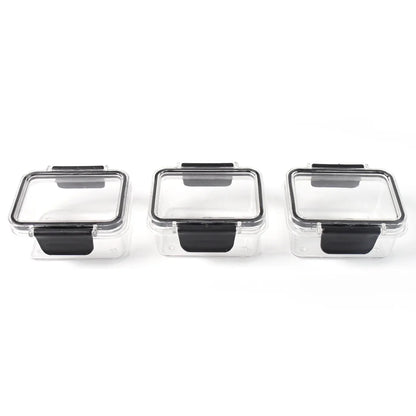 Kitchen Storage Container With Air Seal Lock Lid (3 Piece Set 250 Ml) - Zidbik