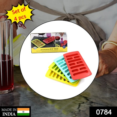 0784 4 Pc Fancy Ice Tray Used Widely In All Kinds Of Household Places While Making Ices And All Purposes. - Zidbik